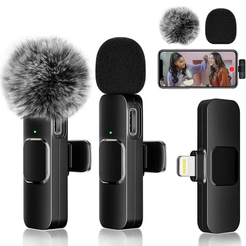 Wireless Lapel Microphone Noise Reduction for Iphone Android Plug-And-Play Professional Recording Phone Mic for Live Streaming Shorts Videos Tiktok Youtube Vlog Interview Online Classes,Usb Rechargeable Wireless Microphone, Audio Devices