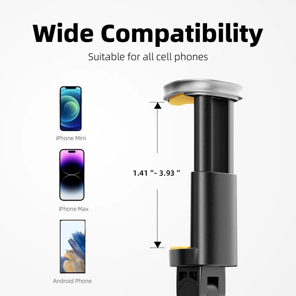 Weilisi 60" Phone Tripod, Tripod for Iphone & Portable Selfie Stick Tripod with Remote, Phone Tripod Stand for Video Recording, Travel Tripod for Cell Phone Tripod Compatible with Iphone 15/14/13/Android